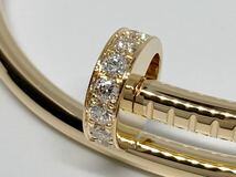 【新品同様】 Cartier カルティエ ジュストアンクル ダイヤ ブレスレットK18YG 16サイズ イエローゴールド 美品 レディース_画像3