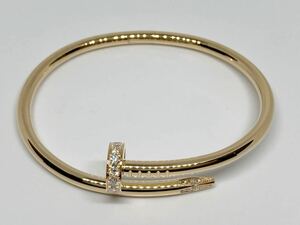 【新品同様】 Cartier カルティエ ジュストアンクル ダイヤ ブレスレットK18YG 16サイズ イエローゴールド 美品 レディース