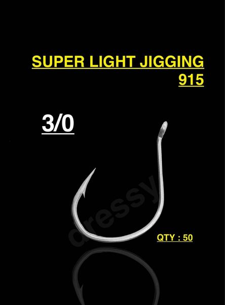 SUPER LIGHT JIGGING 915 (管付) 2/0,3/0 50PCS アシストフック メタルジグ スロー S