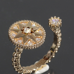  Dior Dior rose te Van pave кольцо с бриллиантом 8 номер 750 K18PG коробка гарантия E1112