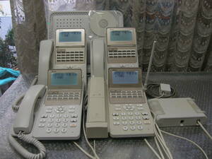 S440　αB1-AME 工事済　停電用電話・標準２台、カールコードレス・FAXや市販の留守番電話も付けられるスター配線の４台セット。