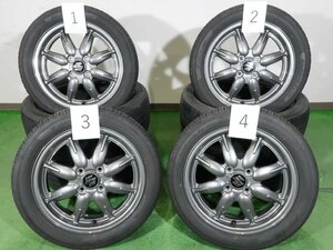 4本 スズキ アルト 純正 15インチ 4.5J +45 4H 100 ラジアル ヨコハマ ブルーアース Es ES32 2022年 165/55R15 ENKEI製 スペーシア ワゴンR