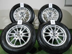 4本 社外 17インチ 7J +45 5H 114.3 スタッドレス ヨコハマ アイスガード G075 2022年 225/65R17 CX-5 CX-8 エクストレイル アウトバック