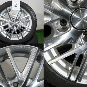 4本 エコフォルム 15インチ ホイール 5.5J+42 4H 100 スタッドレス BRIDGESTONE ブリザック VRX3 2021年 175/55R15 ルーミー タンク トールの画像3