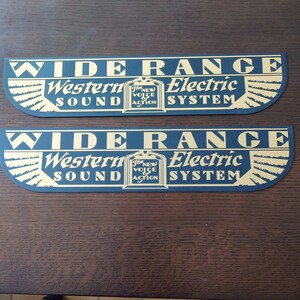 WesternElectric WE ウエスタンエレクトリック　樹脂製　ビンテージ看板　アンテイーク　サインボード 2個１組