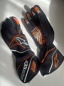 alpinestars(アルパインスターズ) レーシンググローブ TECH-1 KX GLOVES サイズ:M 156 BLACK ORANGE FLUO