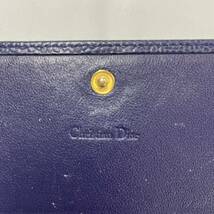 【送料無料】Dior ディオール 長財布 二つ折り財布 レザー ネイビー Christian Dior_画像3