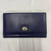 【送料無料】Dior ディオール 長財布 二つ折り財布 レザー ネイビー Christian Dior_画像1