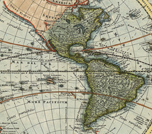 アンティークマップ　世界地図　1720年: ヨハン・バプテスト・ホーマン 複製_画像5