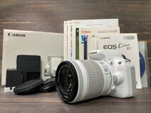 Canon キヤノン EOS Kiss X7 レンズキット ホワイト デジタル一眼レフカメラ 元箱付き #1_画像1