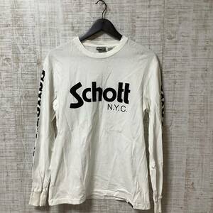 M11◇Schott | ショット　Tシャツ　長袖　ホワイト　サイズM