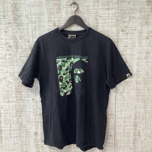 M10◇A BATHING APE｜アベイシングエイプ　Tシャツ　半袖　丸首　ブラック　サイズ表記無し