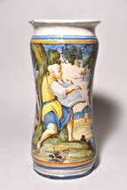 「栗八」欧州人物文筒花器（１８世紀前後）_画像2