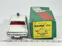 (s809) MINI GAMA 9714 OPEL ADMIRAL POLIZEI ミニカー 当時物_画像3