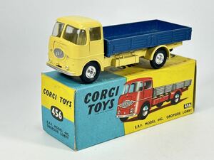 (s849) CORGI TOYS 456 E.R.F. MODEL 44G DROPSIDE LORRY コーギー ミニカー 当時物 