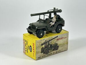 (s877) DINKY TOYS 829 JEEP AVEC CANON DE 106 S.R. ディンキー ミニカー 当時物 