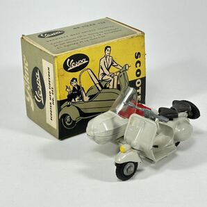 (s926) Tekno Vespa scooter MED SIDEVOGN DE LUXE 125 テクノ ベスパ スクーター ミニカー 当時物の画像1