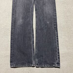 90s 96年 USA製 Levi's リーバイス 501 501-0660 後染め ブラック デニム ジーンズ パンツ Gパン W30 L34 オリジナルレングス ビンテージの画像6