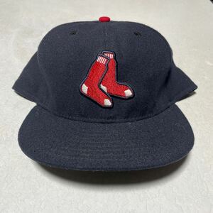 USA製 New Era ニューエラ MLB Boston Redsox ボストン レッドソックス キャップ 帽子 7 1/2 59.6cm オーセンティック 靴下ロゴ