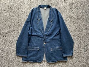 90s Vivaldi USA製 デニム テーラードジャケット L ☆ 70s 80s levis l.l.bean ralph lauren ジャケット カバーオール シャツ ビンテージ