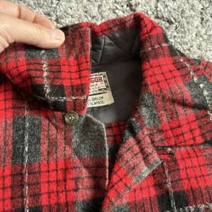 60s マクレガー USA製 開襟 ウールシャツ M ビンテージ ☆50s PENDLETON ralph lauren オープンカラー レーヨン オンブレ シャドーチェックの画像4