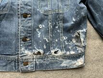 雰囲気抜群! 70s Lee 101J デニムジャケット USA製 ビンテージ ☆ 60s levis 501 505 70505 101z 91-j 91-b gジャン カバーオール ブラック_画像6