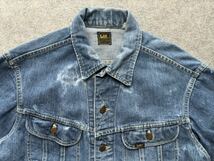 雰囲気抜群! 70s Lee 101J デニムジャケット USA製 ビンテージ ☆ 60s levis 501 505 70505 101z 91-j 91-b gジャン カバーオール ブラック_画像2