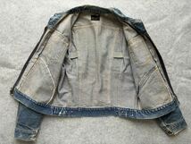 雰囲気抜群! WRANGLER USA製 黒タグ 24MJ デニムジャケット 44 ビンテージ ☆ 50s 60s Levi''s 1st 2nd 11mj 111mj 501 506 70505 gジャン_画像7