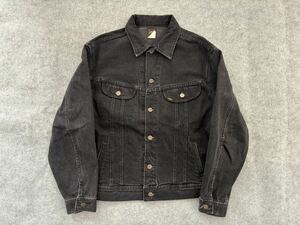 黒! 80s Lee USA製 ブラック デニムジャケット M ビンテージ ☆ 60s 70s levis 501 505 70505 101j 101z 91-j 91-b gジャン カバーオール 