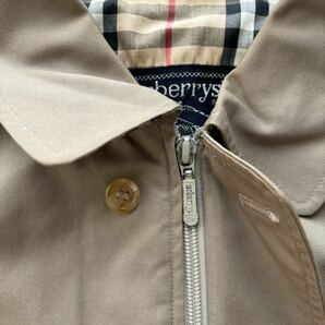 BURBERRY イングランド製 ハリントンジャケット スイングトップ 80s 90s ☆ バーバリー ノバチェック マクレガー コート 一枚袖 ビンテージの画像2