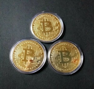 金貨 ゴールド Bitcoin ビットコイン 金 GOLD 3枚セット