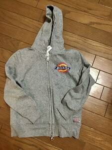 良品【Dickies／ディッキーズ】裏起毛パーカー/120cm★グレー★キッズ★男女兼用★USED