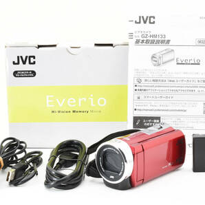 ★☆ 新品級！ JVC Everio GZ-HM133-R レッド ビデオカメラ【付属品完備】★☆の画像1