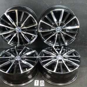 [石] ENKEI SMACK 16×6.5J 100×5H +45 ハブ径67mm ブラック/ポリッシュ 社外アルミホイール 4本セット 個人宅不可 ■ エンケイ 中古品 ■の画像1