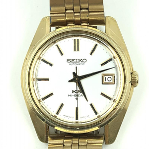 【中古】SEIKO 70年製 KS HI-BEAT メダリオン ゴールド 自動巻き 日差-40前後 5625-7000　セイコー[240024456229]