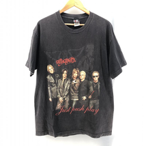 【中古】AERO SMITH 00s GIANTボディ Just Push Play バンドTシャツ(状態考慮) サイズL ブラック エアロスミス[240024456793]_画像1