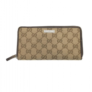 【中古】GUCCI メタルバー グッチシマ ラウンドファスナーウォレット 307980 R-C グッチ[240024456786]