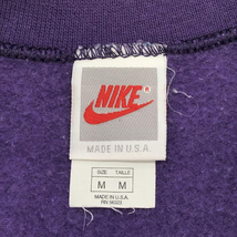 【中古】NIKE 90s 銀タグ USA製 ワンポイント刺繍スウェット サイズM パープル　ナイキ[240024458158]_画像6