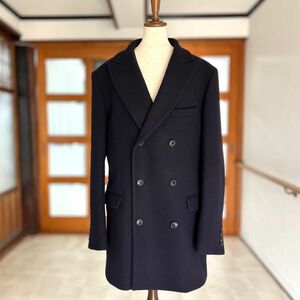 EDIFICEエディフィス/カシミア混ウールダブルチェスターコート/48