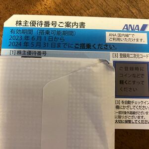 ☆ANA株主優待番号案内券10枚　送料無料 2024年5月31日まで☆送料込み