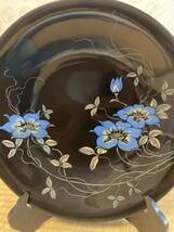 置物⑨飾り皿 花柄 アンティーク 伝統工芸 飾皿 インテリア 漆器?_画像4
