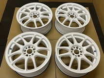 中古ホイール４本セット　WORK スーパーホワイト RACING 17×7JJ+47 PCD100 　WORK スーパーホワイト RACING 17×7JJ+47 PCD100_画像1