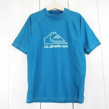 クイックシルバー QUIKSILVER NEW TOURS SR YOUTH キッズ ラッシュガード(140)ブルーグリーン系/KLY231024_画像1