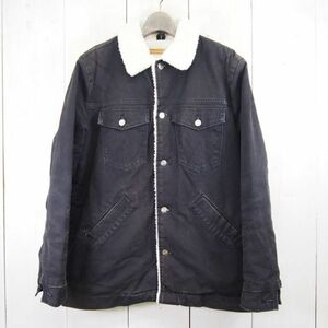 ラングラー Wrangler 裏ボアフリースカバーオール 裏ボアデニムジャケット(L)ブラック