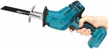 (C) マキタ makita 充電式 互換 レシプロソー 電動のこぎり セーバーソー 木材 コードレス 電動 18V 14.4V バッテリー 対応 替刃4枚付_画像4