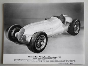 メルセデス・ベンツ　１９３７年　フォーミュラ・レーシングカー　広報写真　生写真