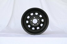 【モニター募集】15インチ 鉄ちんホイール 8J -38 5穴 PCD114.3 特注 CB73.1 マットブラック 旧車 スタンス ドレスアップ等に 2本 ○1_画像6