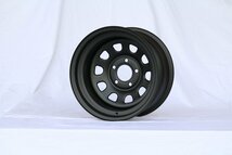 【モニター募集】15インチ 鉄ちんホイール 8J -38 5穴 PCD114.3 特注 CB73.1 マットブラック 旧車 スタンス ドレスアップ等に 2本 ○1_画像3