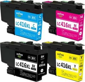 【全色顔料採用】 LC416 XL LC416XL-4PK ブラザー(brother)用 LC416XL 互換インク DCP-J4140N DCP-J4143N MFC-J4940DN MFC-J4443N MFC-J45