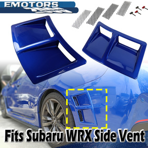 【即納品】#K7X塗装済 2015-2021 スバル WRX STI S4 VA系 リア サイド エア ダクトカバー 左右セット ABS製 ブルーパール @